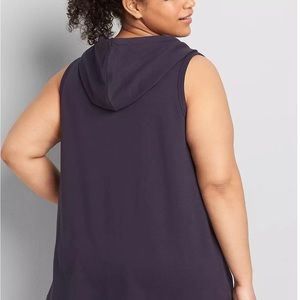 Lane Bryant LIVI sleeveless hooded sweatshirt.  Lightweight NWT 18/20